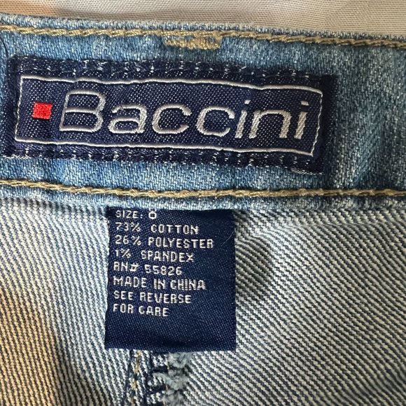 Baccini‎ Women's Blue Sequin Denim Bootcut Jeans Size 8 - Picture 3 of 7